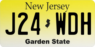 NJ license plate J24WDH