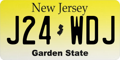 NJ license plate J24WDJ