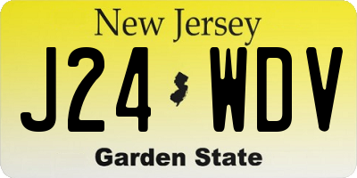 NJ license plate J24WDV