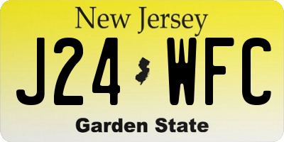 NJ license plate J24WFC