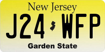 NJ license plate J24WFP