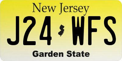 NJ license plate J24WFS