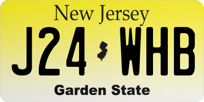NJ license plate J24WHB