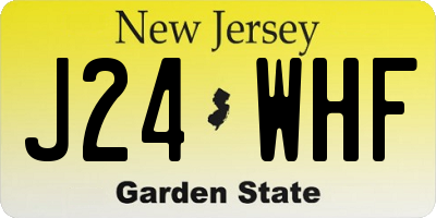 NJ license plate J24WHF