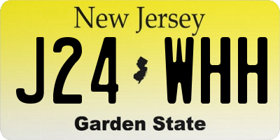 NJ license plate J24WHH