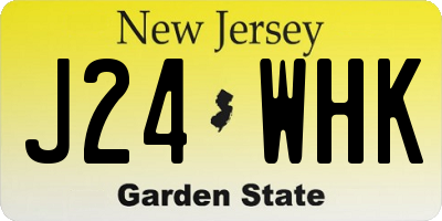 NJ license plate J24WHK