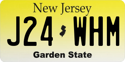 NJ license plate J24WHM