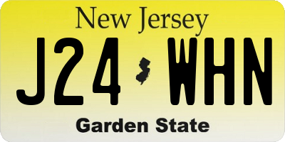 NJ license plate J24WHN