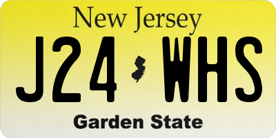 NJ license plate J24WHS