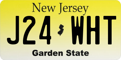 NJ license plate J24WHT