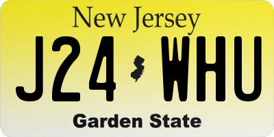 NJ license plate J24WHU