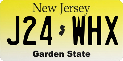 NJ license plate J24WHX