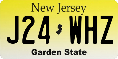 NJ license plate J24WHZ
