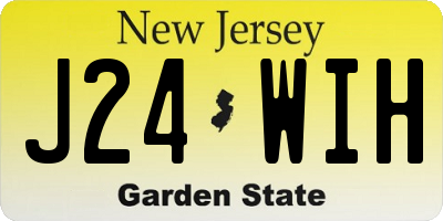 NJ license plate J24WIH