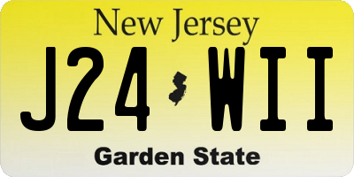 NJ license plate J24WII