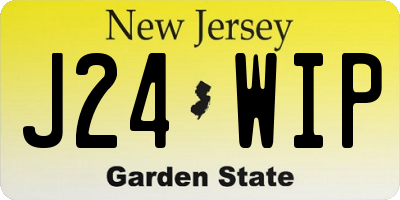 NJ license plate J24WIP