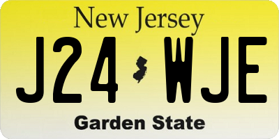 NJ license plate J24WJE