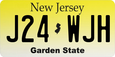NJ license plate J24WJH