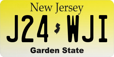 NJ license plate J24WJI