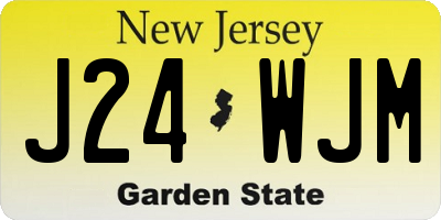 NJ license plate J24WJM