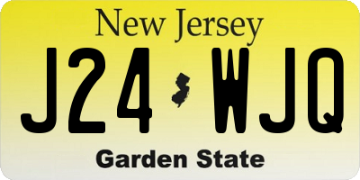 NJ license plate J24WJQ