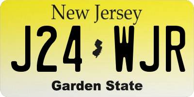 NJ license plate J24WJR