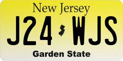 NJ license plate J24WJS