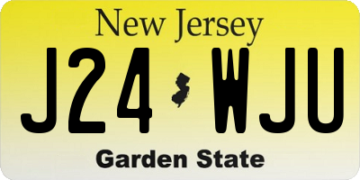 NJ license plate J24WJU