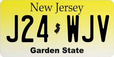 NJ license plate J24WJV
