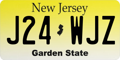 NJ license plate J24WJZ