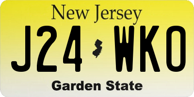 NJ license plate J24WKO