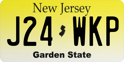 NJ license plate J24WKP