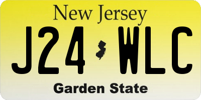 NJ license plate J24WLC