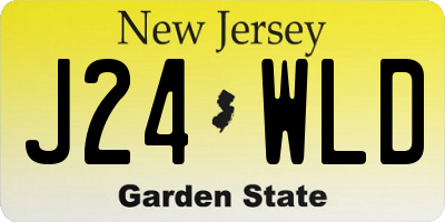 NJ license plate J24WLD