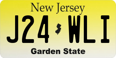 NJ license plate J24WLI