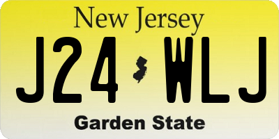 NJ license plate J24WLJ