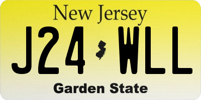 NJ license plate J24WLL