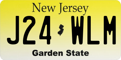 NJ license plate J24WLM
