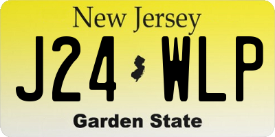 NJ license plate J24WLP