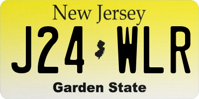 NJ license plate J24WLR