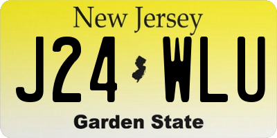 NJ license plate J24WLU