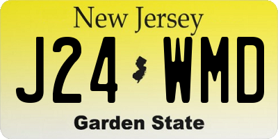 NJ license plate J24WMD