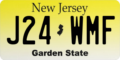 NJ license plate J24WMF