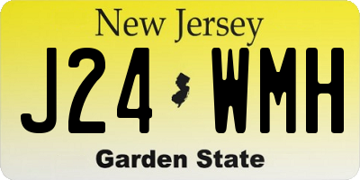 NJ license plate J24WMH