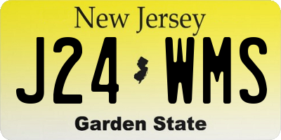 NJ license plate J24WMS