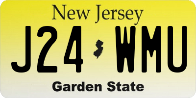 NJ license plate J24WMU