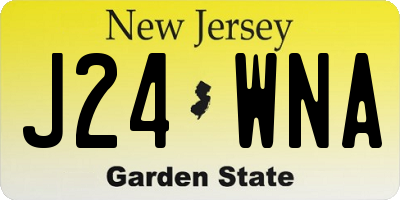 NJ license plate J24WNA