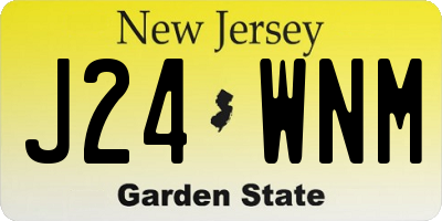 NJ license plate J24WNM