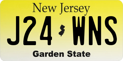 NJ license plate J24WNS