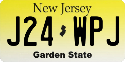 NJ license plate J24WPJ